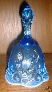 Vintage Fenton Celeste Blue Lily of Valley Bell