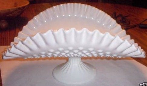 Vintage Fenton Milk Glass Banana Bowl