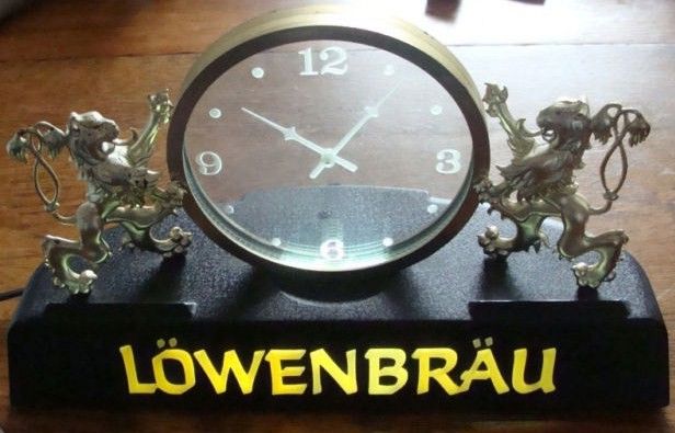 Vintage Lowenbrau Special Beer Sign Clock Vintage Lowenbrau Special Beer Sign Clock
