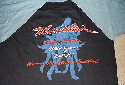 Vintage Michael Jackson Jersey Shirt Thriller XL 80's