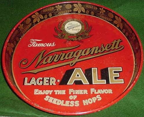 Vintage Narragansett Lager Ale Beer Tray Vintage Narragansett Lager Ale Beer Tray