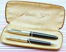 Vintage Parker 51 Custom Lustraloy MKI Fountain Pen/Pencil Set