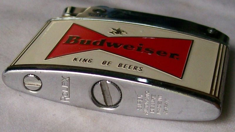 Vintage Rolex Advertising Lighter Budweiser King of Beers