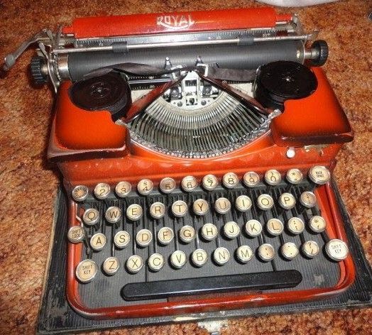 Vintage Royal Typewriter Red Burgundy