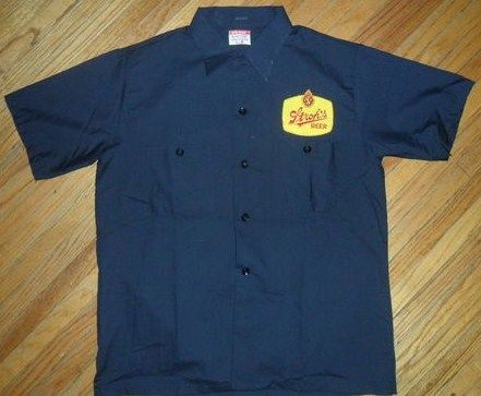 Vintage Strohs Beer Workshirt-Delivery Guy Patch Uniform
