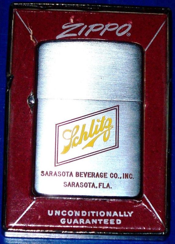 Vintage Schlitz Beer Zippo 1958