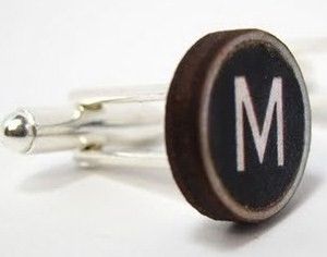 Vintage Typewriter Key Cufflink