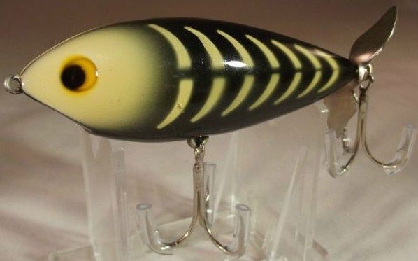 Vintage Whopper Stopper Hellraiser Fishing Lure Black Shore