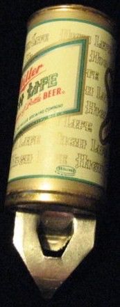 Vintage Retracting Beer Can Bottle Opener Miller High Life