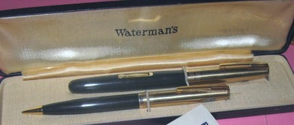 Waterman Ideal Flex Taperite Set 14K Gold Nib Fountain Pen