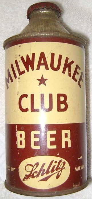 Oil Cone Top Milwaukee Club Beer Can