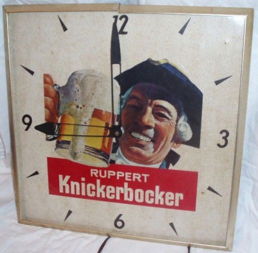 Vintage Square Ruppert Knickerbocker beer clock Vintage Square Ruppert Knickerbocker beer clock