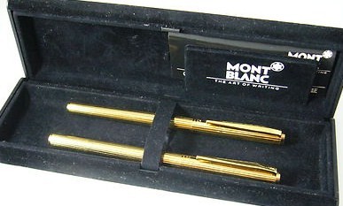 Vintage Montblanc Noblesse Set Fountain Pen/Rollerball w/Original Box