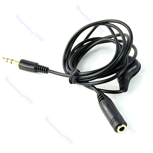 1M 3.5mm M/F Stereo Headphone Audio Extension Cord Cable with Volume