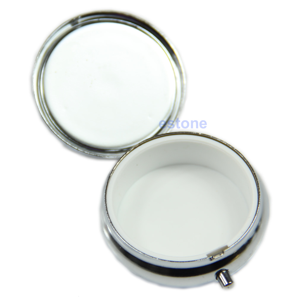 Metal Pill boxes DIY Medicine Organizer Container Medicine Case Silver