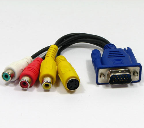 VGA to TV Converter S-Video RCA OUT Cable Adapter