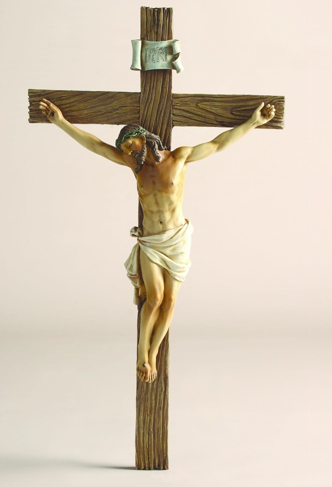 Jesus on Cross Crucifix Figurine Catholic Wall Hanging eBay