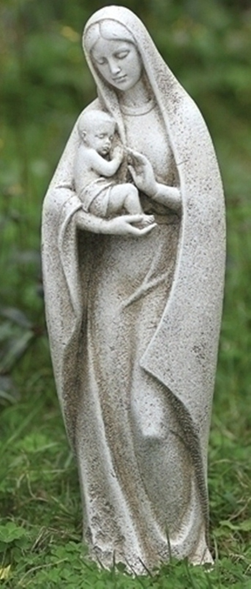Blessed Virgin Mary Mother w/ Baby Jesus Garden Statue eBay
