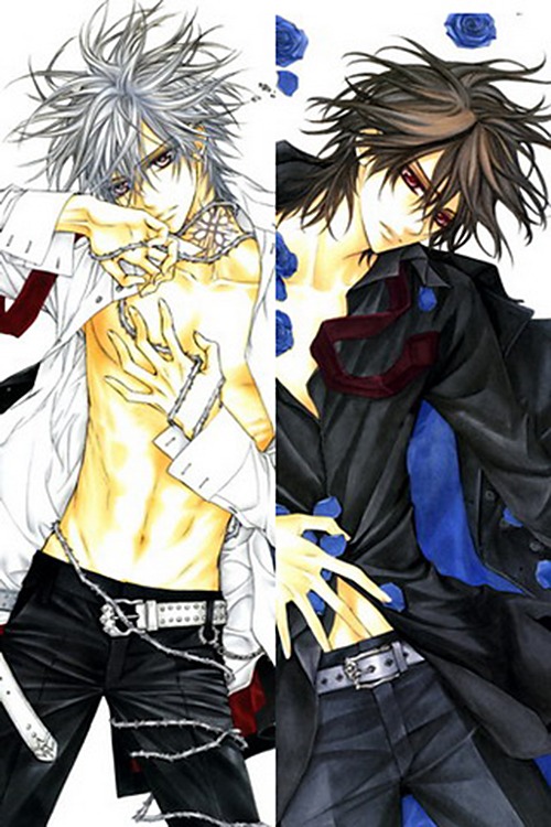 Male Dakimakura Vampire Knight Kaname + Zero Hugging Body Pillow Cover