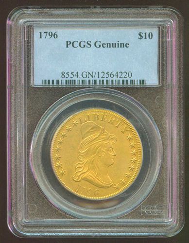 1796 $10 Capped Bust Gold~AU to AU+~RARE