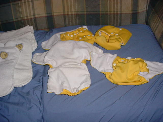 HUGE POCKET CHANGE CLOTH DIAPERS LOT +INSERTS MED.