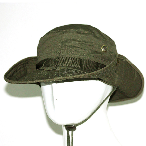 New Men's Olive Green Plain Ripstop Army Military Boonie Bush Jungle