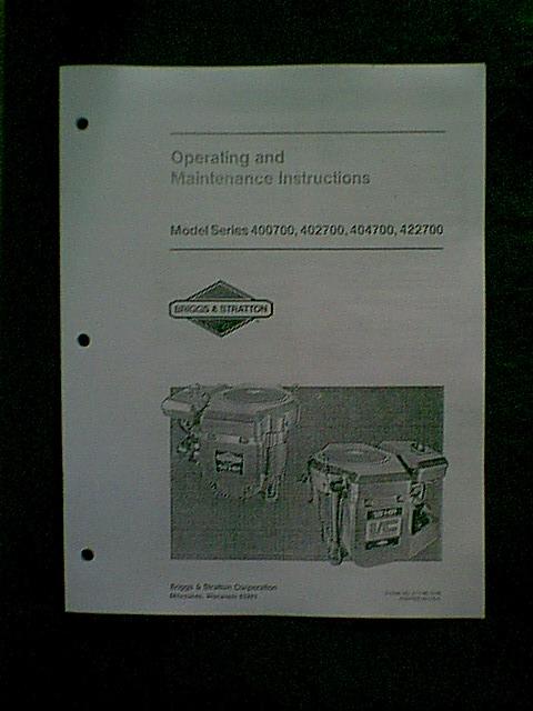 briggs owners manual