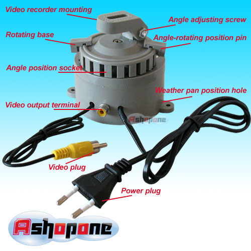 Auto Rotate Security CCTV CCD Camera Pan Stand Holder