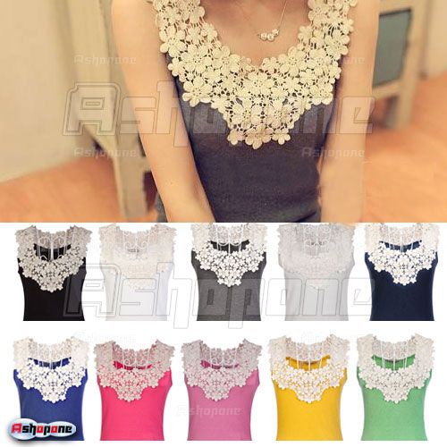 New-Sexy-Womens-Lace-Flower-Crochet-Ribbed-Tank-Top-Sleeveless-T-shirt-Cami