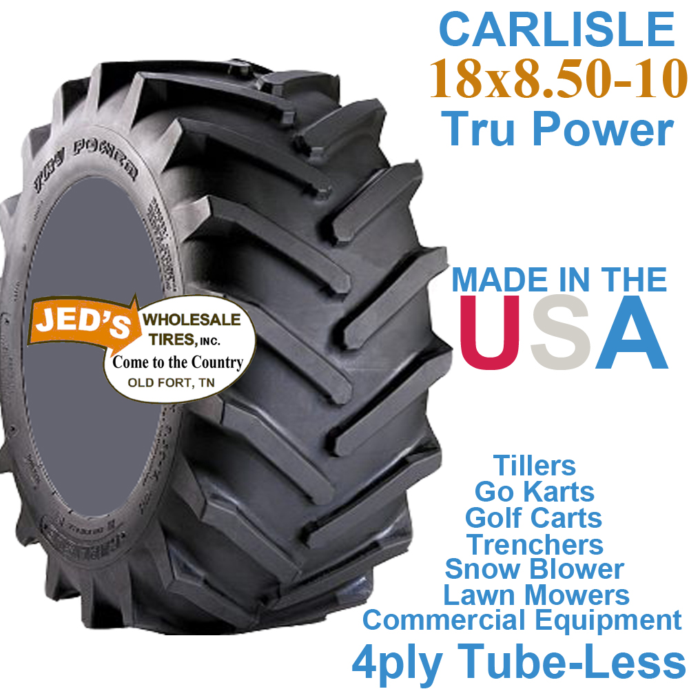 18x8.5010 TIRE for 4x4 Compact Garden Tractor Farm AG R1 lug 4ply
