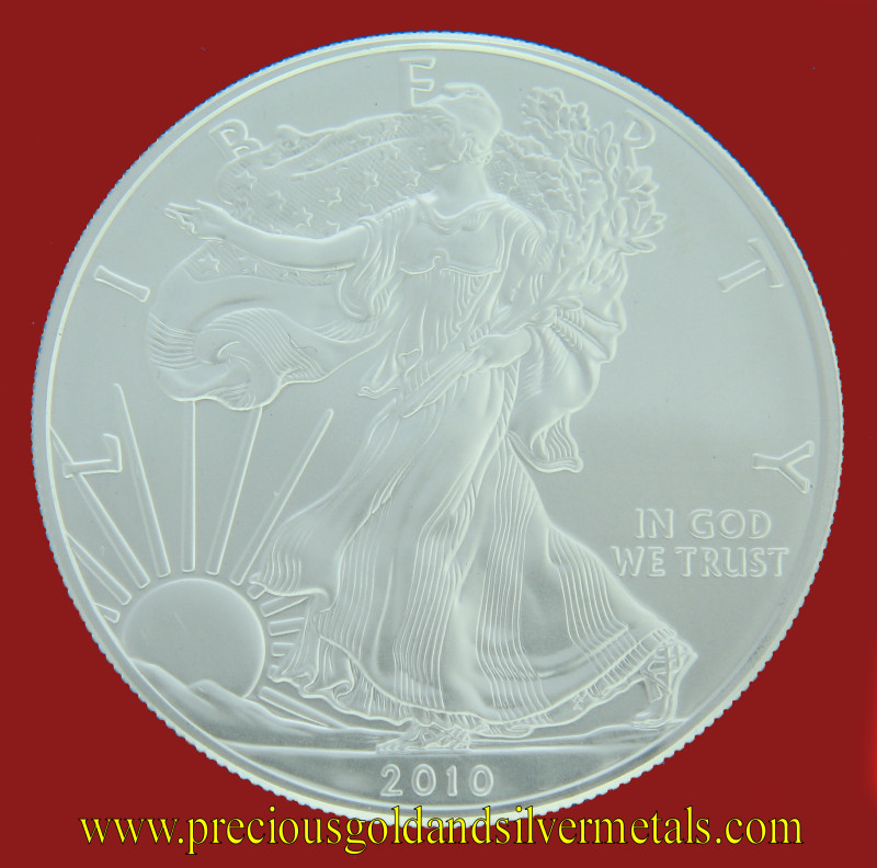 rt 202 10 2010 1OZ OUNCE AMERICAN SILVER EAGLE GEM BU COINS pic