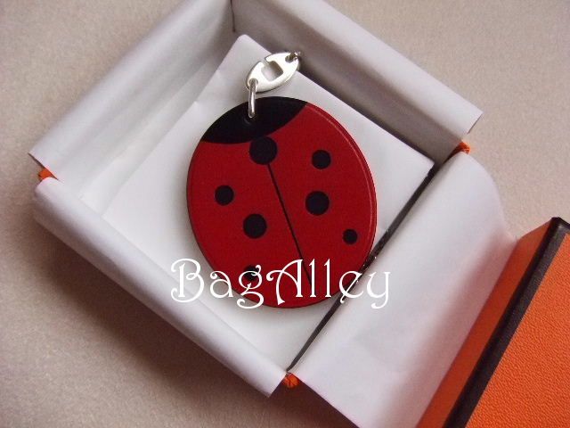 NEW Hermes Key Chain Lucky LADYBUG Charm 4 Bag