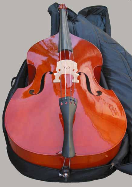 1/2 UPRIGHT DOUBLE BASS FIDDLE+SOFT CASE+ Bow FreeShip!