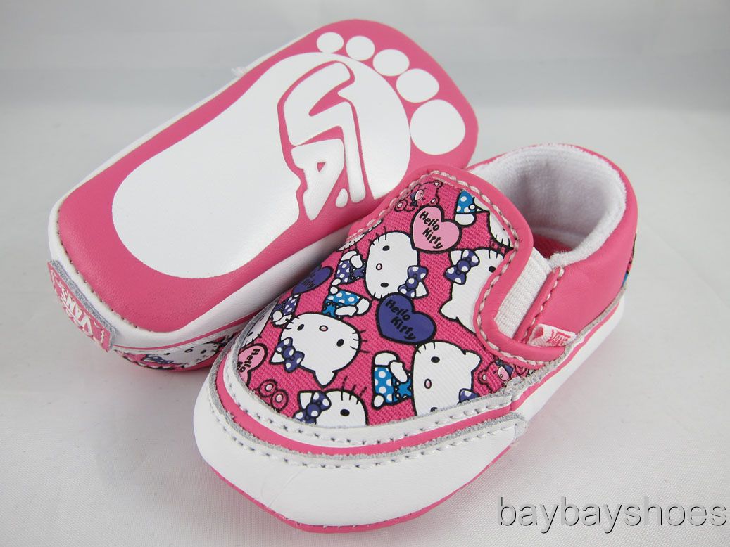 VANS CLASSIC SLIPON HELLO KITTY PINK/WHITE/PURPLE/BLUE BABY INFANT