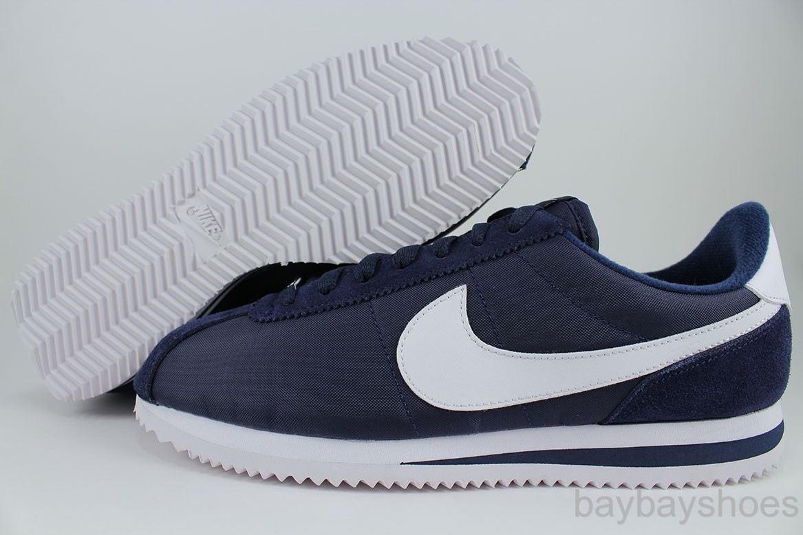 nike cortez nylon navy blue