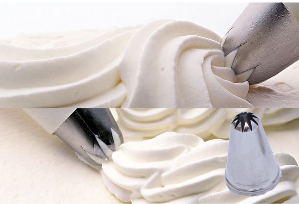 24/54pcs Icing Piping Nozzles & 100pcs Disposable Bag Tips ...