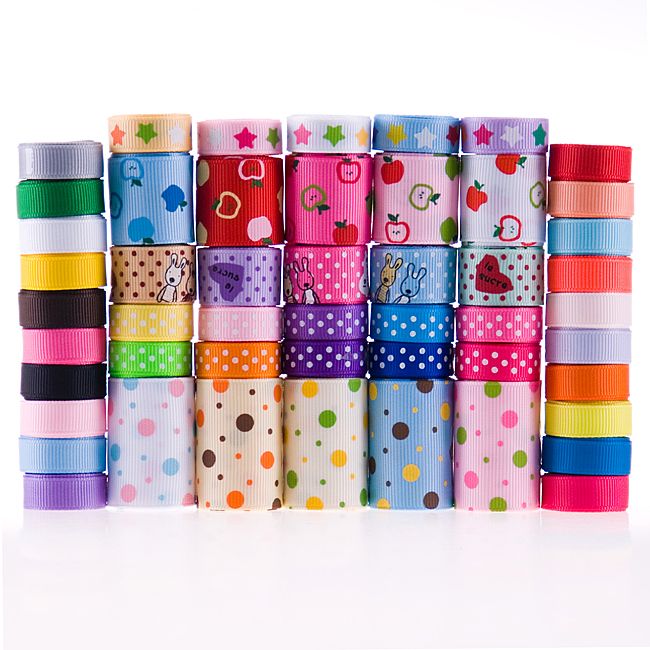 50YDS-3-8-5-8-1-1-5-grosgrain-ribbon-LOT-WHOLESALE