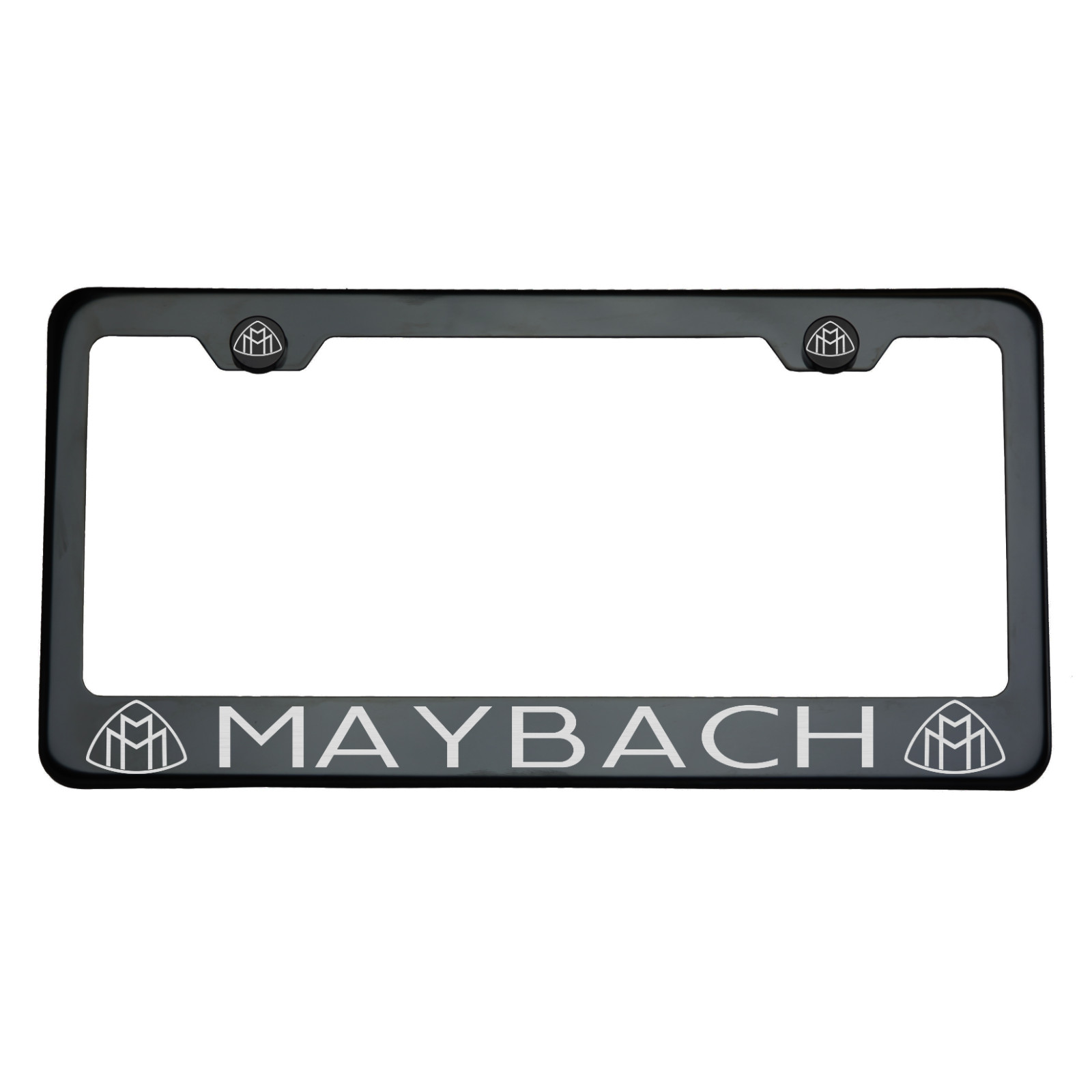 304 Black Chrome License Plate Frame Stainless Steel Silver Maybach