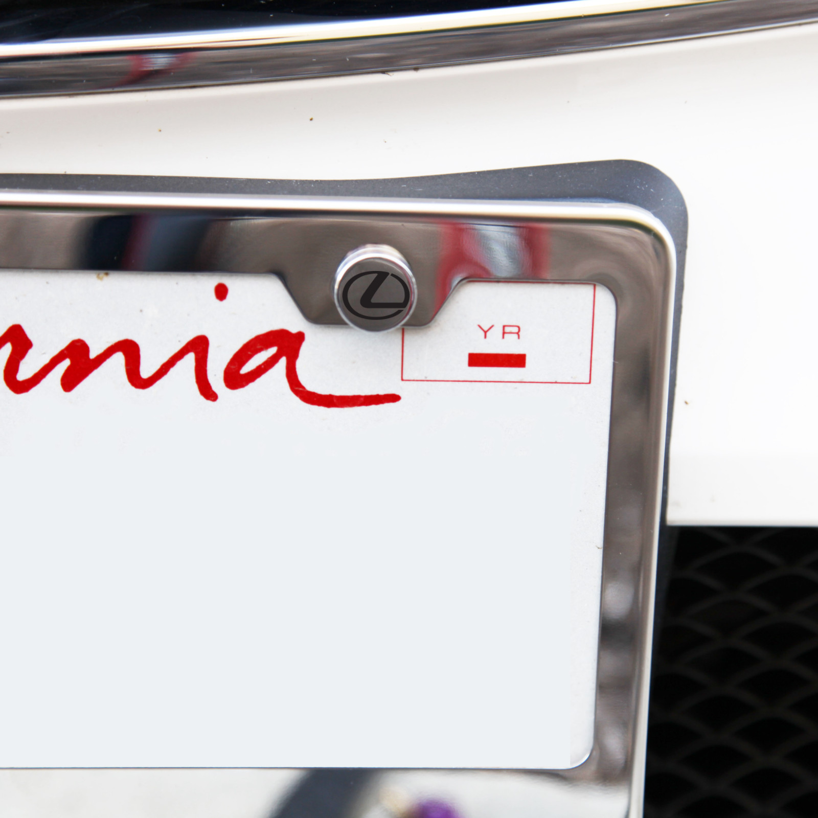 Laser Etched Black Jaguar License Plate Frame Bolts Fastener Chrome Screws Cap