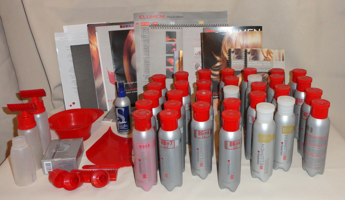 Goldwell Elumen 28 Hair Colors/Applicators/Foils/Mixing Bowl