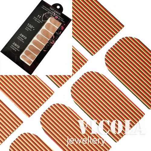 16-PCs-Nail-Art-Polish-Strip-Shape-Foil-Nail-Patch-Sticker-Armour-wrap-Decals