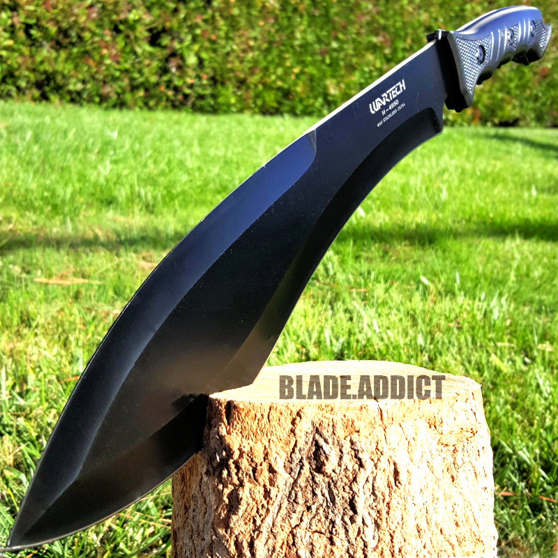 18" SURVIVAL HUNTING Full Tang Kukri FIXED BLADE KNIFE Machete Axe w
