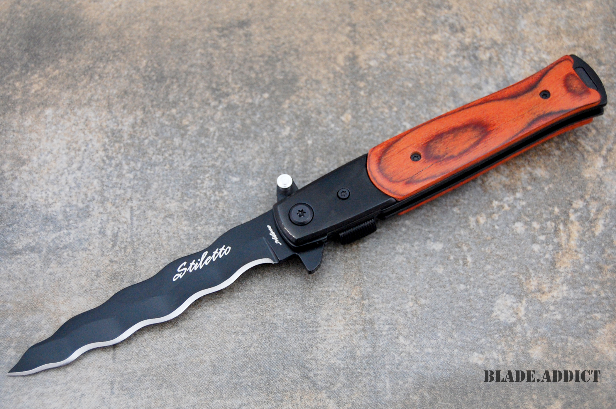 Kriss Blade Italian Milano Stiletto Tactical Spring Assisted Open