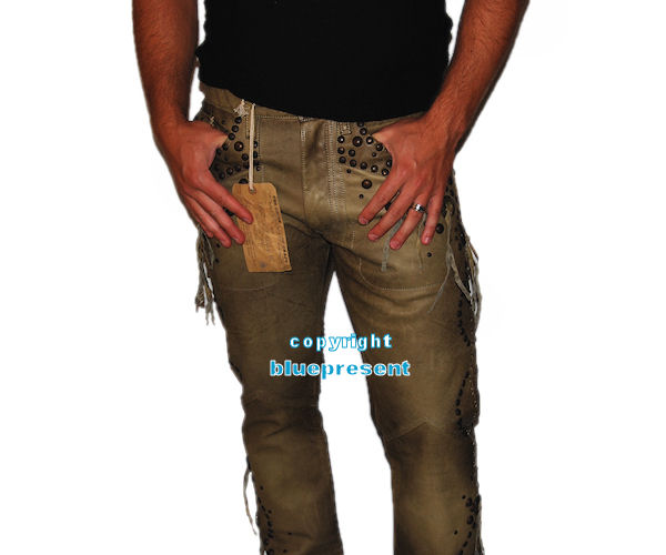 New Polo Ralph Lauren RRL Mens Leather Pants NWT 30 32