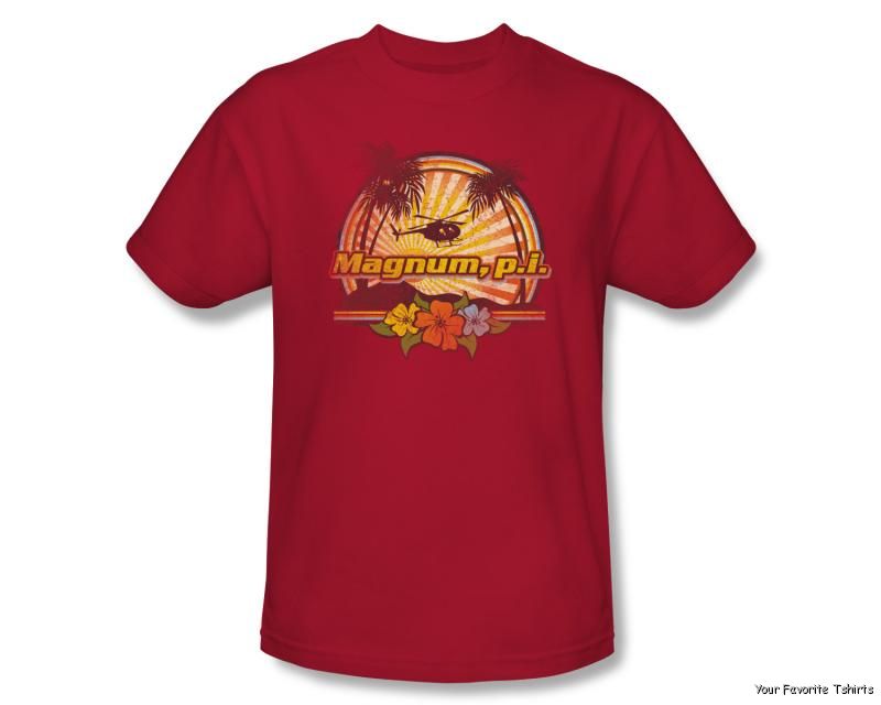 Licensed-NBC-Magnum-P-I-Hawaiian-Sunset-Adult-Shirt-S-3XL