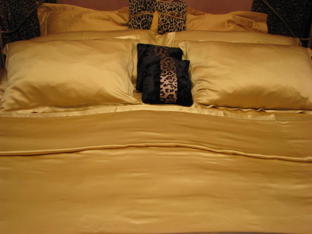 $700 GOLD 100% SILK Charmeuse KING, 6 PIECE Sheet Set