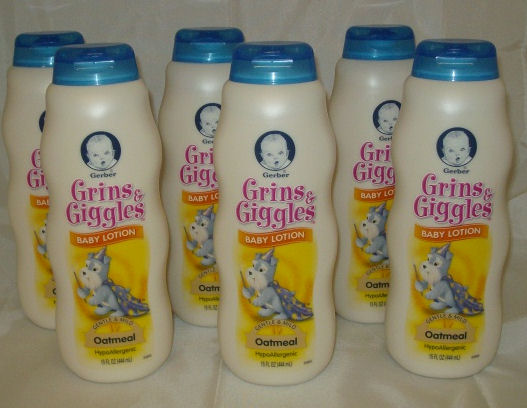 Lot 6 Gerber Grins Giggles Oatmeal Baby Lotion