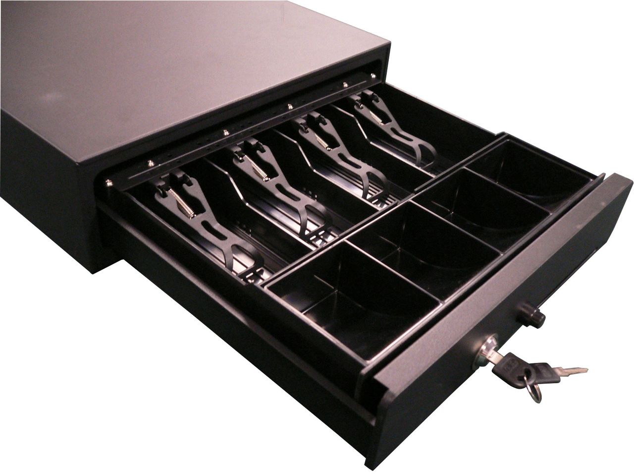 New Space Saving Compact Cash Drawer Cashier Coin Slot Black eBay