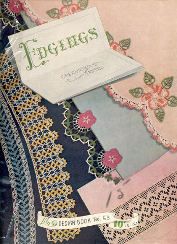 EDGINGS - 1951 Vintage CROCHET TATTING Pattern BOOK