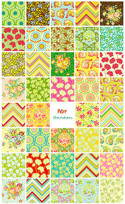 39 HALF YARD CUTS Heather Bailey POP GARDEN Fabric